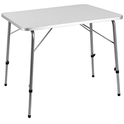 Imagen de Deuba Mesa de Picnic Plegable Aluminio 80x54cm Altura Ajustable 50 69cm 6,5Kg Mesita Camping