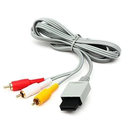 Imagen de OcioDual Cable de TV AV 3 RCA Video y Audio Compuesto Compatible con Consola Wii WiiU U