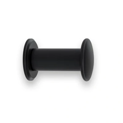 Imagen de EVI Herrajes Percha de Baño Colgador Pared Acero Inoxidable Lacado Negro Para Colgar Ropa, Abrigos o Toallas Toallero con Tornillo Invisible 188CBNG