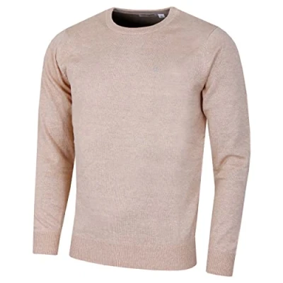 Imagen de Calvin Klein Hombre Crew Cuello Soft Algodón Suéter Marga De Caramelo M