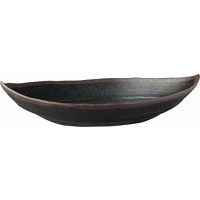 Imagen de APS Hojas Carcasa Marone de, melamina, Negro, 25,5 x 14 cm, h: 5,5 cm