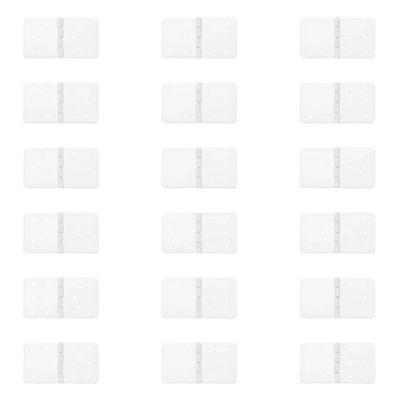 Imagen de YINETTECH 30 bisagras de avión RC 29 x 16 mm, rectangulares plegables plástico para bricolaje, modelos avión, reemplazos, color blanco