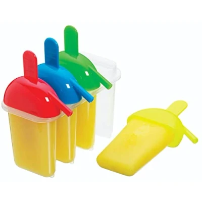 Imagen de KitchenCraft Molde para Polos de Hielo con 4 Asas, Plástico sin BPA, Multicolor