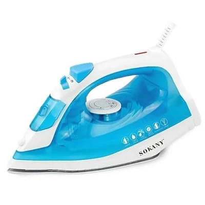 Imagen de Plancha de vapor, polpe vapor 220ml 1600 W, temperatura ajustable, Calentamiento Rápido en 35 Segundos, Suela Antiadhesiva, Función Antigoteo, 3 colores. Sokany (Azul claro)