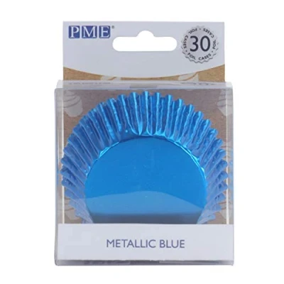 Imagen de PME BC813 Cápsulas Metálicas para Cupcakes Azules, Paquete de 30, Paper