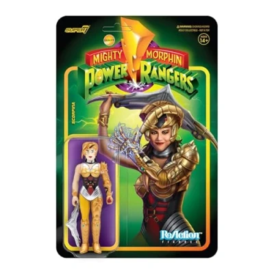 Imagen de SUPER7 Power Rangers Mighty Morphin Figura de Reacción Scorpina (10 cm)