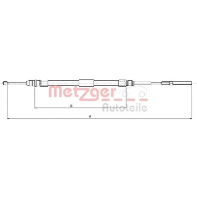 Imagen de METZGER 10.4137 Cable de Freno Mano Atrás izquierda 1693/1140 Discos COFLE BMW: 3 Compact, Berlina, Coupé