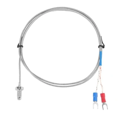 Imagen de termopar Tipo K, Tornillo m6 K 0 400 ℃ Sondas de sensor Cable del temperatura(3m)