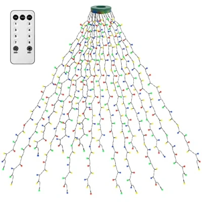 Imagen de Kedoxi Cadena de Luces para Árbol Navidad, Impermeable LED Luz Ligera 2m 400 Leds Luminosa