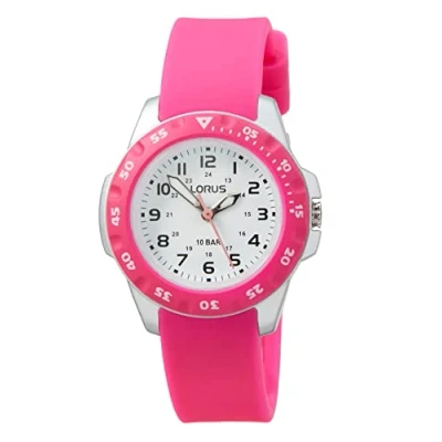Imagen de Lorus Reloj Infantil Analógico de Cuarzo con Correa Silicona, Rosa