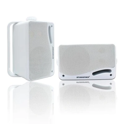 Imagen de STUDIOFINIX Altavoces para Exteriores de 4 Pulgadas, Color Blanco