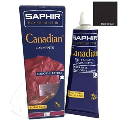Imagen de SAPHIR Crema Canadian en Tubo 75 ml Reconstituyente para Cueros Lisos (Marrón Oscuro 05)