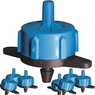 Imagen de Suinga 100 x Gotero AUTOCOMPENSANTE 8 litros por hora. para riego agricola y jardineria. pinchado DESMONTABLE apto microtubo. Presión trabajo 0,5 a 3,5 bar