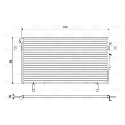 Imagen de VALEO 814489 Condensador sin secador Aluminio 391mm