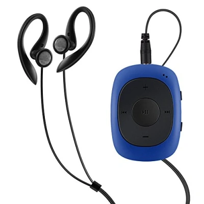 Imagen de AGPTEK G02 Mini Clip Reproductor de MP3 8 GB Capacidad con Radio FM(una Funda Silicona Incluido), Azul