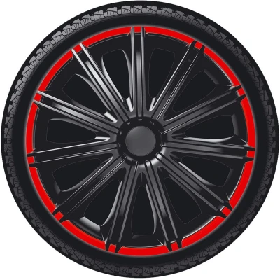 Imagen de AutoStyle PP 5114BR Tapacubos 14in negro/rojo
