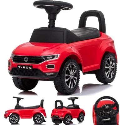 Imagen de Correpasillos Bebe de 12 36 Meses con Faros, Volante Sonidos Motor, Espacio Almacenaje (Rojo)