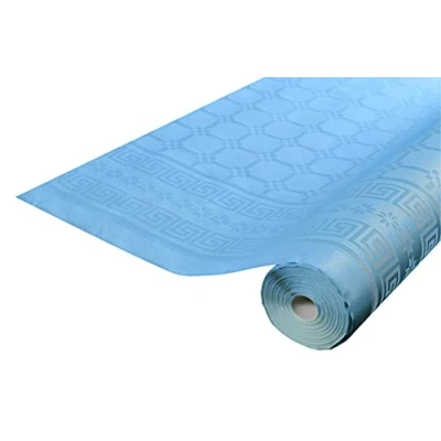Imagen de Pro Nappe Ref R482539I Mantel de Papel Damasco desechable en Rollo 25 M Largo X 1,20 Ancho Color Azul Turquesa con Estampado Universal Chic y clásico
