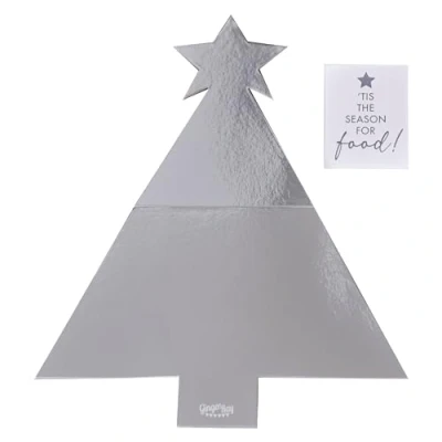 Imagen de Ginger Ray Estrella Plateada Moderna para árbol de Navidad con Luces, 25 cm