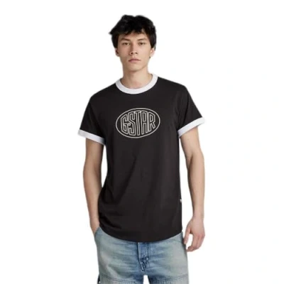Imagen de G STAR RAW Camiseta Lash Graphic Ringer Para Hombre, Negro (dk black D23900 336 6484), XS