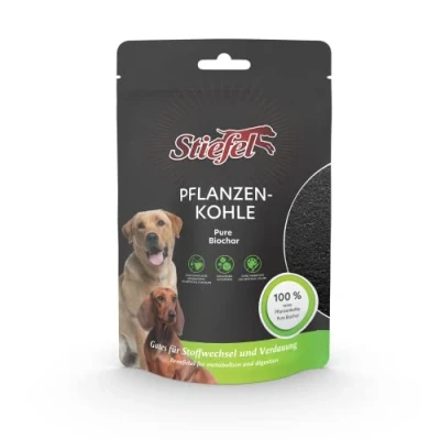 Imagen de Stiefel carbón vegetal para perros, 100% puro una digestión saludable, efecto positivo sobre el metabolismo, 50 g