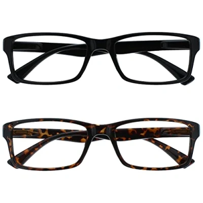 Imagen de La Compañía Gafas De Lectura Negro Y Marrón Carey Lectores Valor Pack 2 Hombres Mujeres UVR2092BK_BR +1,00
