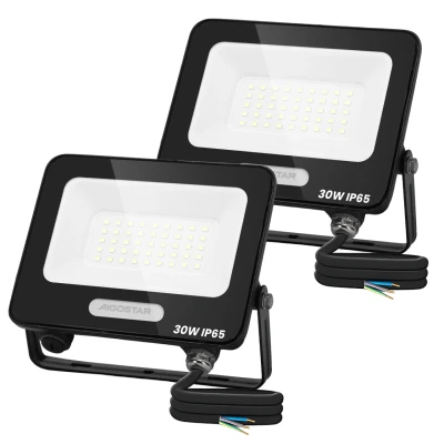 Imagen de Aigostar Focos LED Exterior 30W 2450LM, Foco Proyectore Impermeable IP65, 45 LEDs, 6500K Blanco Frío para Garaje,Jardín,Patio,Parque, 2 Piezas