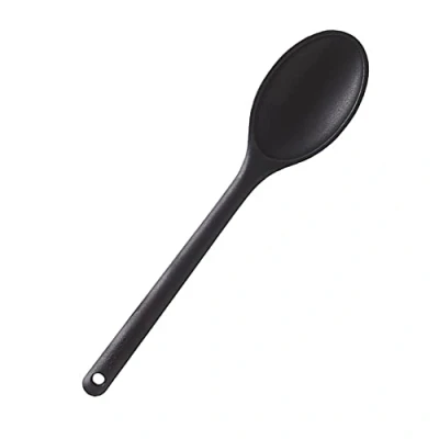 Imagen de mastrad F10600 Cuchara Hueca de Cocina Preparación, cocción, Mezclar Uniblock Silicona No Raya Las cacerolas Negro