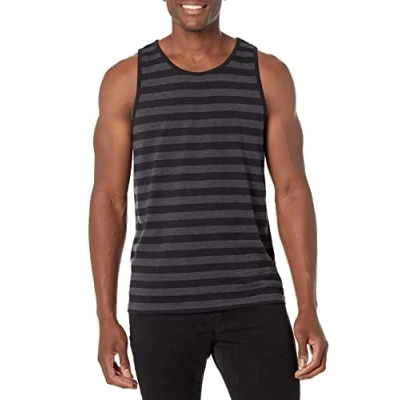 Imagen de Amazon Essentials Camiseta de Tirantes Ajuste Normal Hombre, Carbón Mezcla/Negro, XL