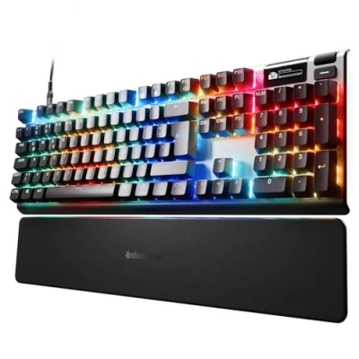 Imagen de SteelSeries Apex Pro Gen 3 Teclado Gaming HyperMagnetic Interruptores OmniPoint 3.0 Accionamiento Ajustable Rapid Trigger Preajustes Modo protección Tap USB C DE Layout QWERTZ