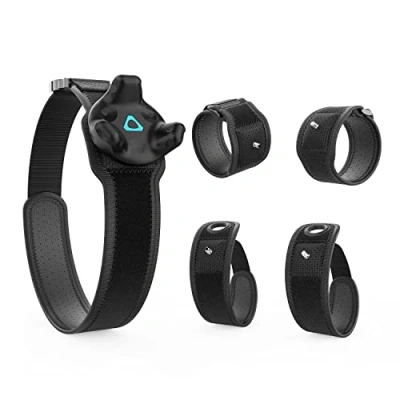 Imagen de AMVR Tracker Belt+2 Correas de muñeca+2 Palma Full Body Tracking VR Bundle para HTC Vive Trackers 3.0/2.0, Ajustables Manos/pies y Cintura Motion Capture (Juego 5 Piezas)