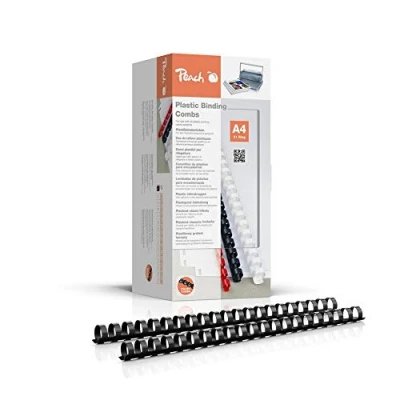 Imagen de Peach Binding Combs 16 mm, for 145 A4 sheets, black, 100 pack PB416 02