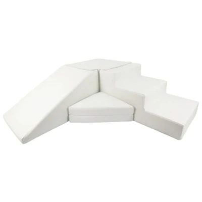 Imagen de Conjunto tobogán de 4 Bloques para Jugar niños jardín Infancia (Color: Blanco)