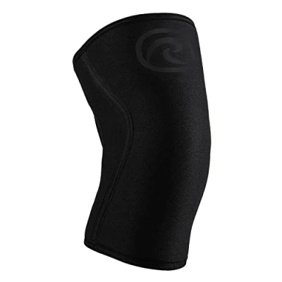 Imagen de Rehband Power Max vendaje de rodilla fuerza deportes 7mm SBR/neopreno, adecuado para competiciones, rodilleras musculación, Color:Carbon/Negro, Talla:M