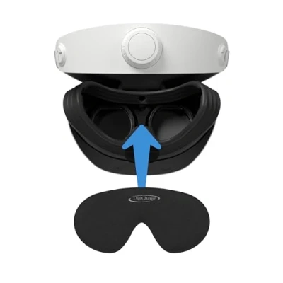 Imagen de Digicharge Protector de Lente para PS VR2, VR 2 Cubierta Lente, PSVR2 a Prueba Polvo y antiarañazos, Espuma 14 mm Grosor, Protege Todos del Polvo, Incluyendo Sensor
