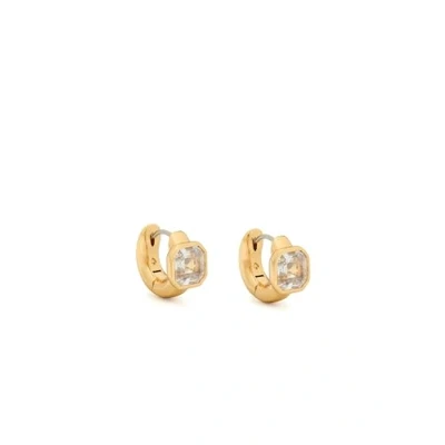 Imagen de Kate Spade New York Aros huggie KEEP SPARKLING Asscher, Claro/Oro