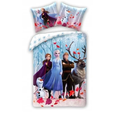 Imagen de Disney FROZEN Anna Elsa Olaf Sven Kristoff Juego de ropa cama una funda nórdica 140x200cm y almohada 70x90cm 100% algodón Multicolor
