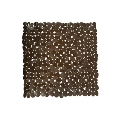 Imagen de MSV Alfombra de Ducha PVC Piedra 53X53CM Chocolate, Cloruro polivinilo, Marrón, 53x53x0.1 cm