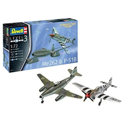 Imagen de Revell Combat Set Me262 &amp; P 51B Accesorios, Color Plateado, 1/72 (RV03711)