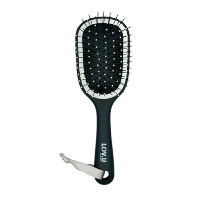 Imagen de PARSA Beauty LOV.U Wet &amp; Dry Cepillo para desenredar (negro) pequeño con pines de nailon multiflexibles, viaje el pelo mujer Harebbürste