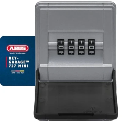 Imagen de ABUS KeyGarage™ 727 Mini Caja de llaves pared, para hasta 8 u objetos valor pequeños, negro/plateado