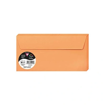 Imagen de Clairefontaine 50078C Lote de 20 sobres Pollen, 140 x mm, color Clémentine C6