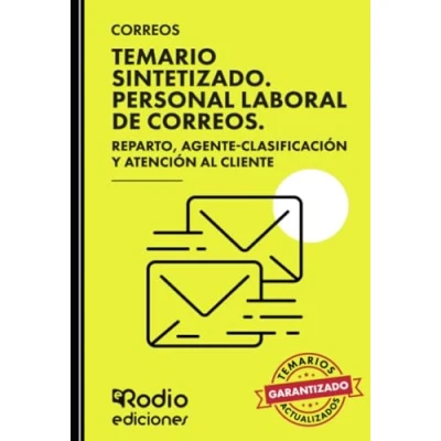 Imagen de CORREOS 2024. Temario Sintetizado. Personal Laboral de Correos. Reparto, Agente Clasificación y Atención al Cliente. (OPOSICIONES)