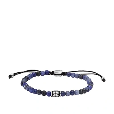 Imagen de Fossil Pulsera para Hombre, Longitud: 250mm, Anchura: 4mm Plata de Acero Inoxidable, JF04414040, Azul