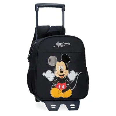 Imagen de Disney Joumma Mickey Cheerful Mochila Preescolar con Carro Negro 23x25x10 cms Poliéster 5,25L
