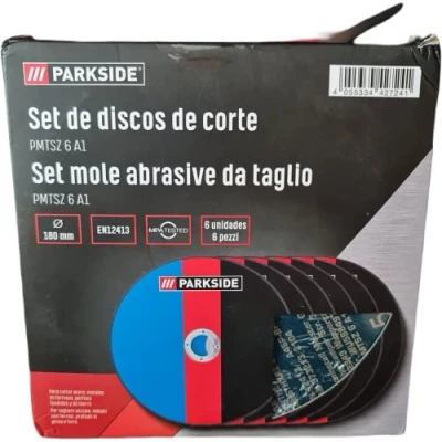 Imagen de discos de corte 230 mm Metal Hierro Piedra INOX. Juego 6 para amoladora ángular compatible 3,2