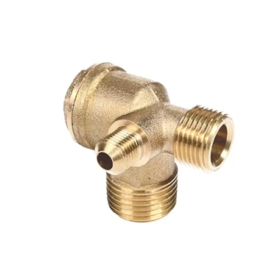Imagen de válvula de retención compresor aire sin retorno latón 3 vías macho roscado conector tubo (1/2&quot; x 3/8&quot;)