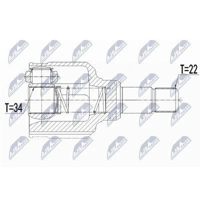 Imagen de Juego de articulación, semi eje NTY NPW CT 116