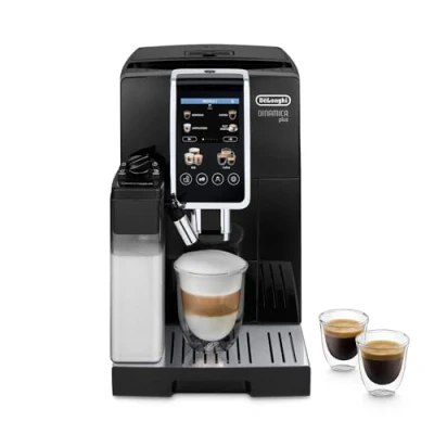 Imagen de De&#039;Longhi Dinamica Plus ECAM382.70.B, Máquina Automática de Café en Grano, Cappuccino con LatteCrema Hot, Cafetera Espresso, Taza 18 Recetas, Pantalla TFT 3,5&#039;&#039;, 1450W, Negro
