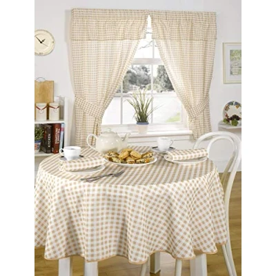 Imagen de Emma Barclay 2 Cortinas Plisadas, Poliéster, Beige, Width 46&quot; x Drop 54&quot; (116 137cm)